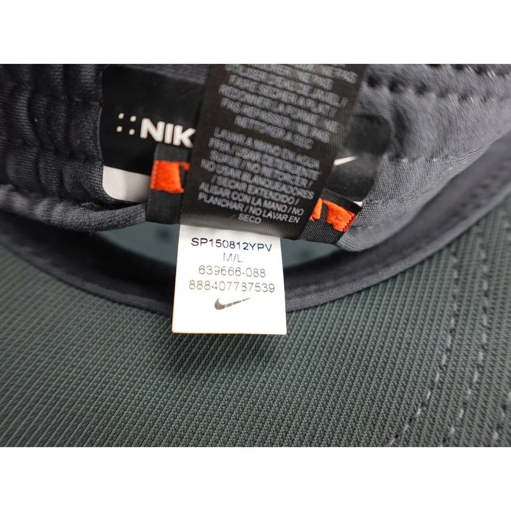 Nike‎ Golf Vapor RZN Hat Mens M/L Grey Neon Yellow Flexfit Baseball Cap